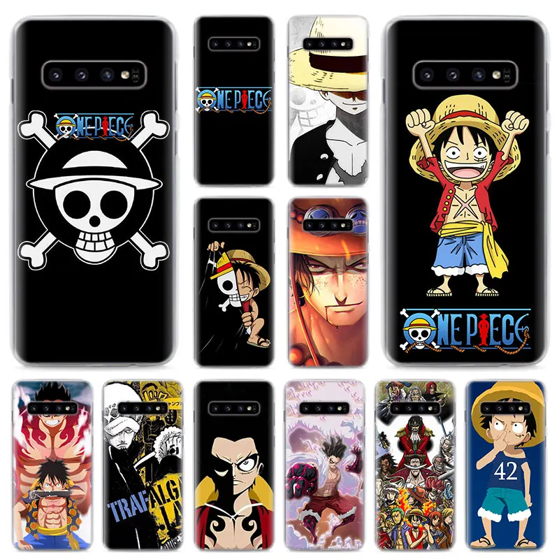 One Piece Luffy flag logo Phone Cases for Samsung Galaxy S10e S10 S8 S9 Plus M10 M20 M30 A50 S6 S7 Edge TPU case cover | Мобильные