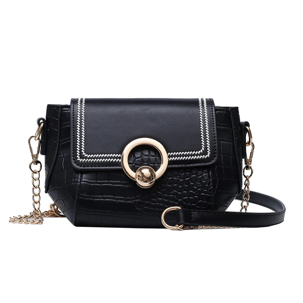 

2020 New Quality Matte PU Leather Women's Handbag Chain Tote Shoulder Messenger Bags European Retro Fashion Ladies Square Bag