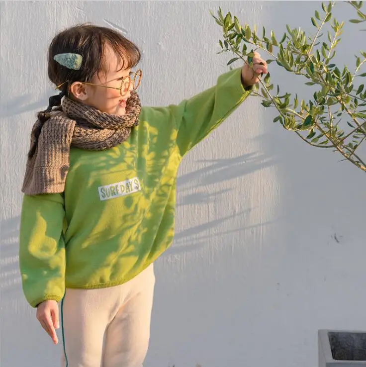 new girls boys thicken t-shirt autumn winter full sleeve cotton fashion kids sweatshirt 1-6t HH155