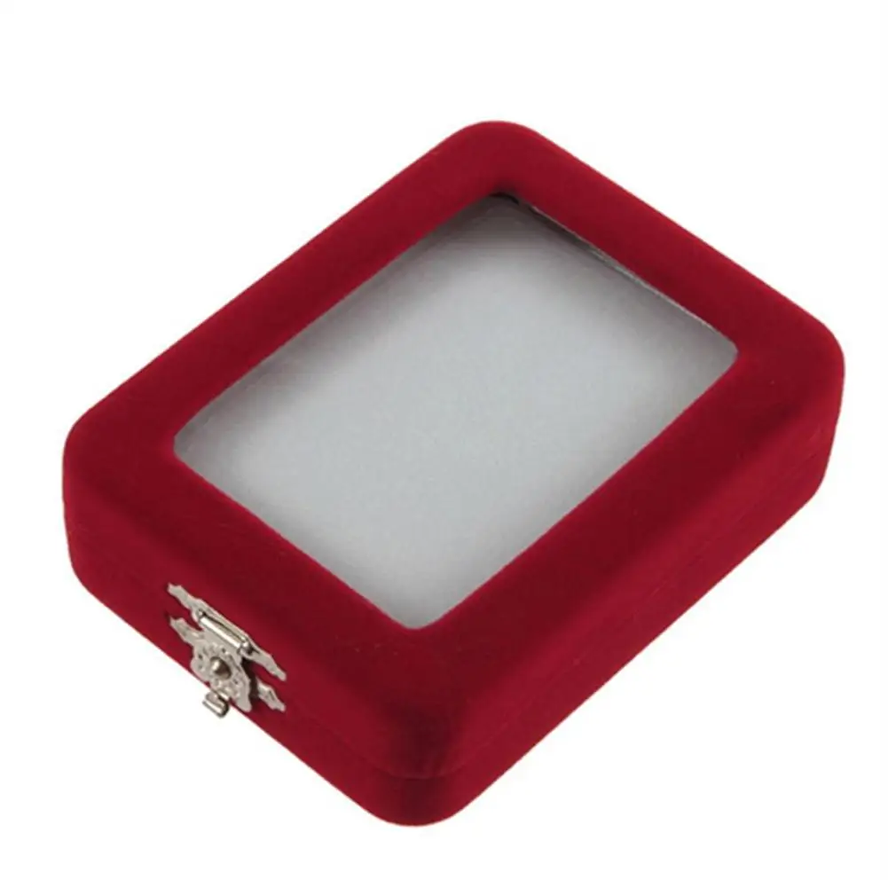 80% HOT SALES !!! Red Velvet Gift Jewelry Box Case Display Holder for Ring Bracelet Bangle Earrings