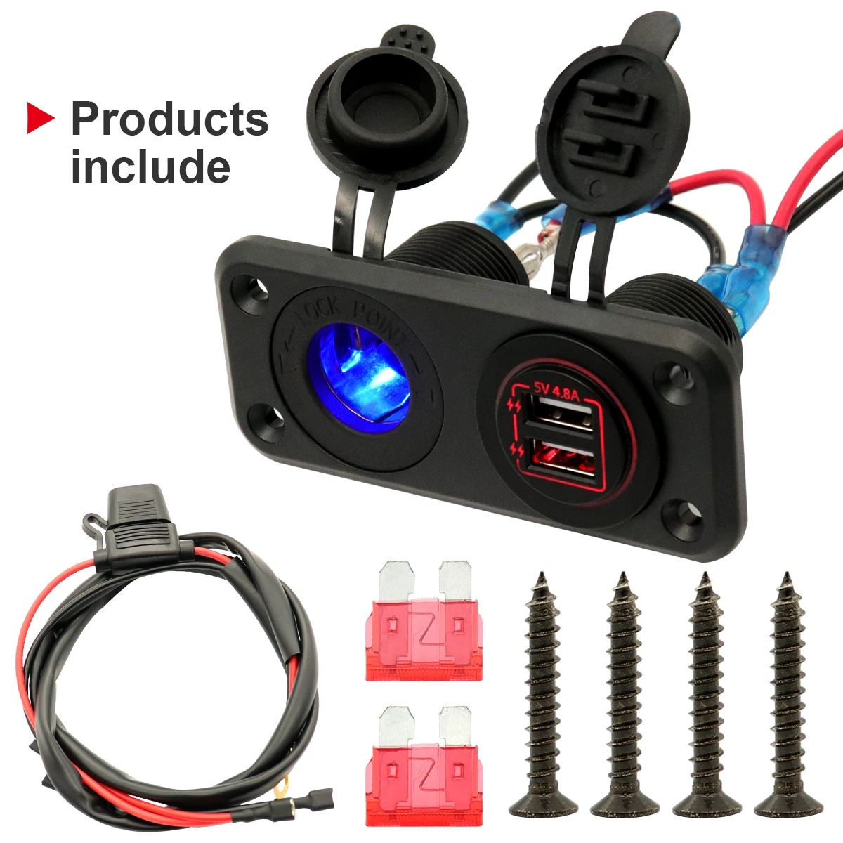 

Car Accessories Car Charger 2 Port LCD Display 12-24V Cigarette Socket Lighter Dual USB professional 3.1A For Smart Phone CSV