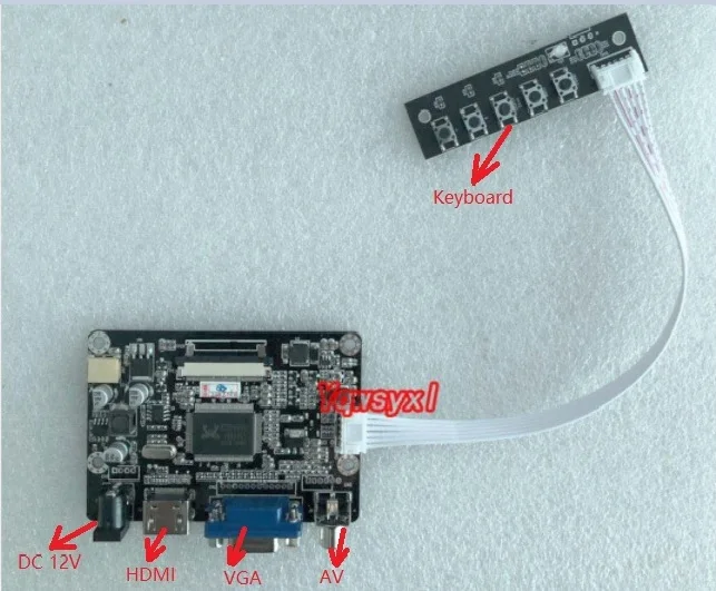 Painel de Exibição Lcd Tela 640x480 Placa de Controle Hdmi Vga av Lcd 5 - Imagem 5
