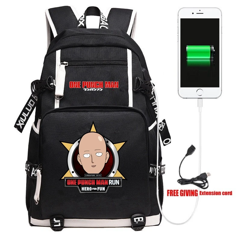 New Anime One Punch Man Backpack Unisex Travel Shoulder Laptop Bags Cartoon Teens Kids Student School Bags Bookbag Gift - Цвет: 5