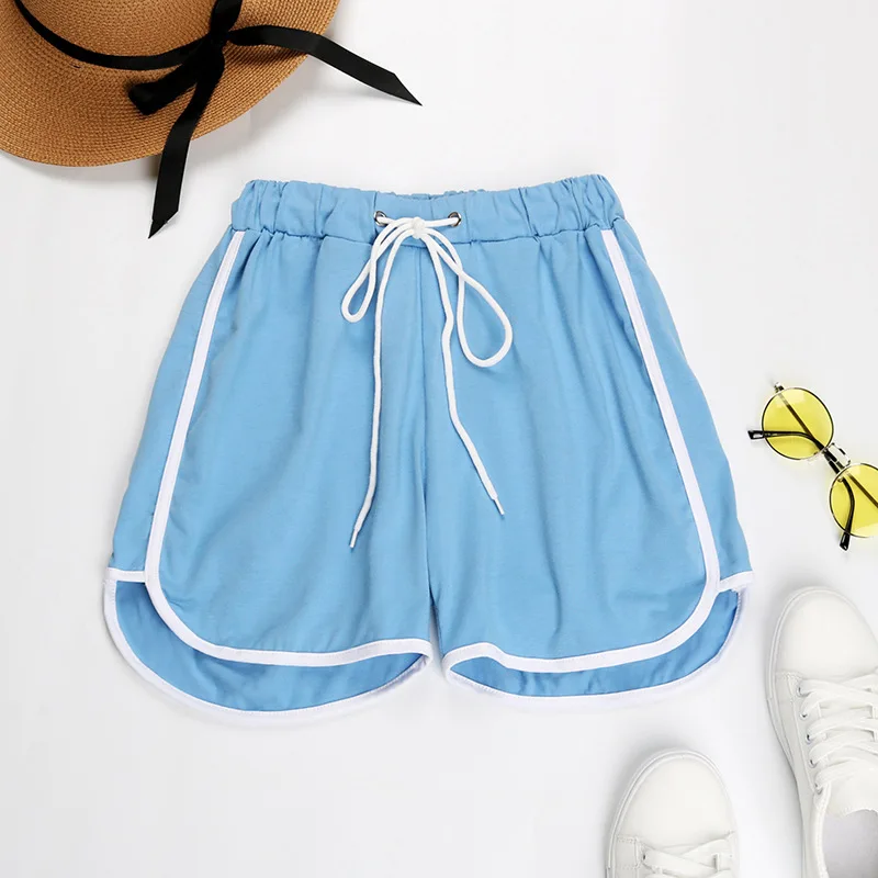 2020 Summer Fashion Shorts For Women Cutton Slim Sport Casual Striped Solid Skinny S-4XL 9 Color