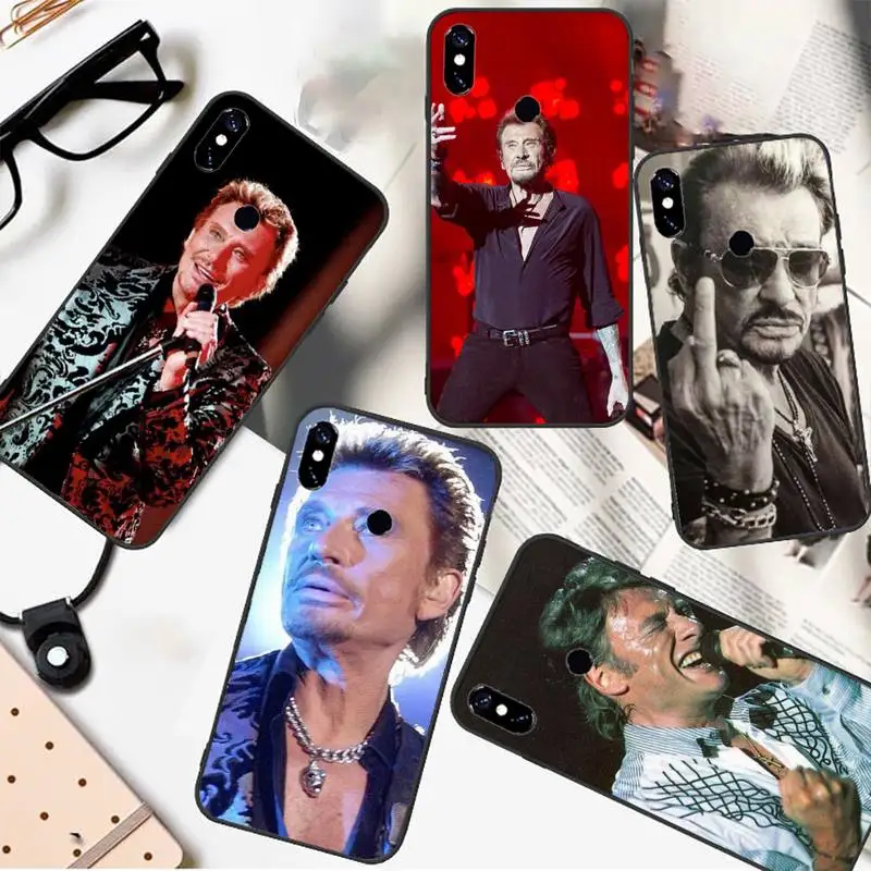 

Rock singer Johnny Hallyday Phone Case For Xiaomi Redmi 9 8 9t a3Pro 9se k20 mi8 max3 lite 9 note 9s 10 pro