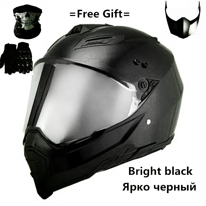 Профессиональный ssu AX-8 шлем для мотокросса ATV внедорожный спуск крест Capacete Da Motocicleta Cascos DOT одобренный S XL Цветной Объектив - Цвет: 686c-gloss-silver