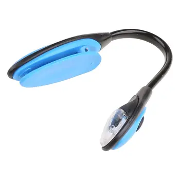 

Flexible Clip-on Bright Booklight LED Travel Book Reading Lamp White Light G8TB