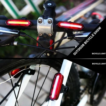 

Bicycle LED Taillight Waterproof USB Charging Mountain Bike Riding Taillight Warning Light Long Battery Life