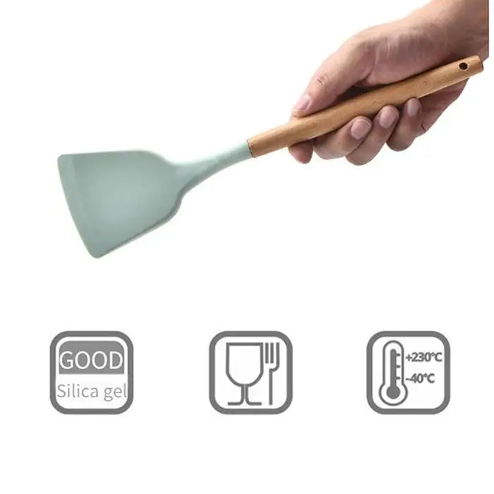 Набор посуды прочный практичный термостойкий силиконовый кухонный инструмент ложка, дуршлаг, лопатка, лопатка, суп и т. д