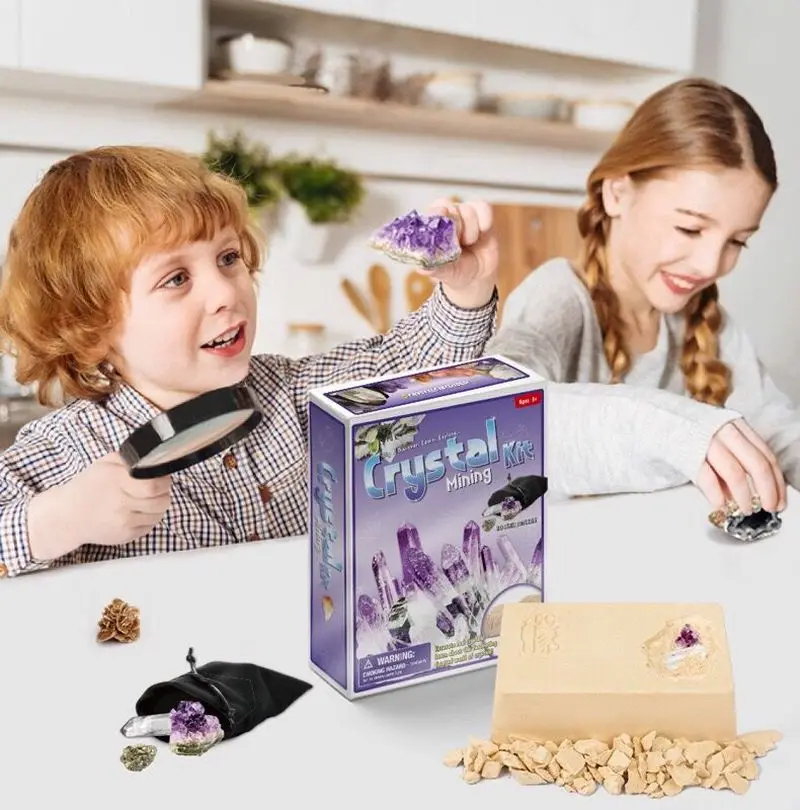 DIY Mining Crystal Pirate Treasure Gems Archaeology Children's Puzzle Exploration Excavation Toys 5