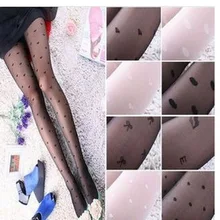 Японские стильные женские колготки с узором в горошек, модные черные сексуальные колготки для девочек, женские чулки, прозрачные шелковые колготки