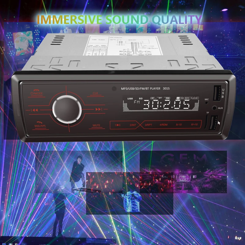Bluetooth плеер 1 din USB с 2.1a зарядкой U диск FM радио SD карта Кнопка full touch 1 din Автомобильный MP3 плеер