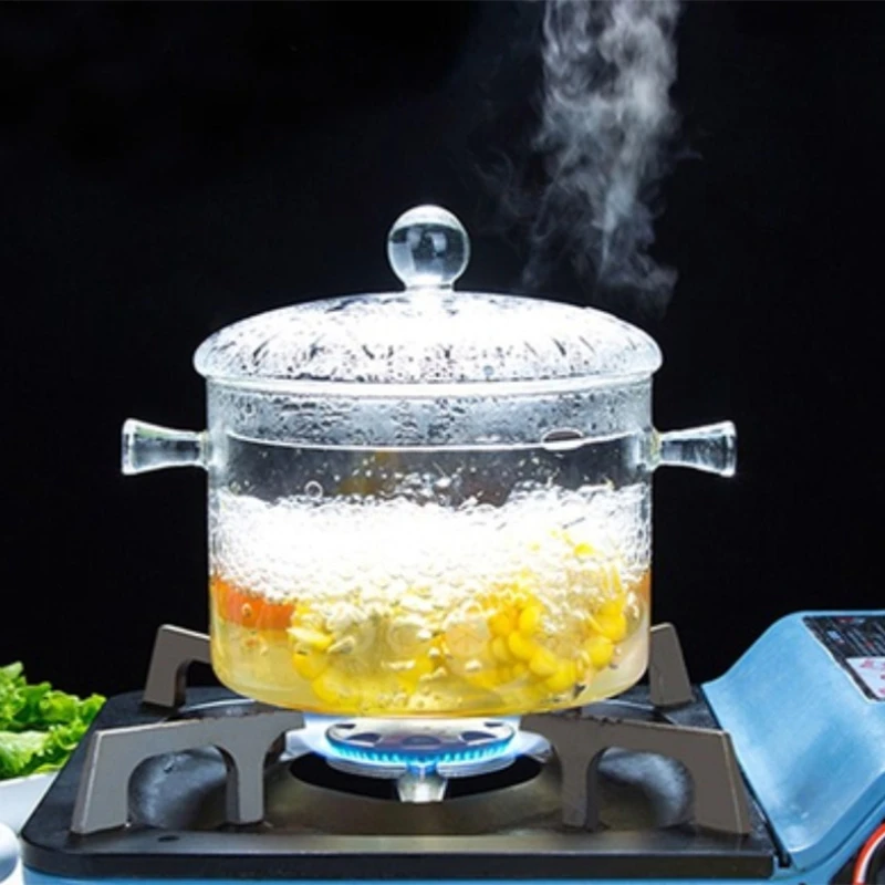 

Transparent Glass Soup Pot Electric Ceramic Stove Heating Glass Bowl Cover Handmade Cooking Tools Home Cookware Kitchen Gadgets