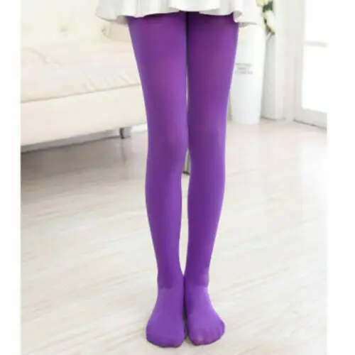 Girls Kids Tights Opaque Pantyhose Hosiery Ballet Dance Stockings Candy Colors 1Pair Age 1-12Y