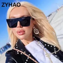 Унисекс Мода Женские квадратные солнцезащитные очки для женщин негабаритные оттенки винтажные брендовые дизайнерские серебряные зеркальные солнцезащитные очки для женщин