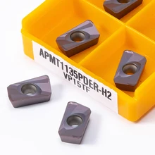 Apmt 1135 m2 vp15tf carboneto insere ferramenta de torneamento apmt 1135 h2 vp15tf rosto torno duro liga lâmina fresa cnc 10 peças +