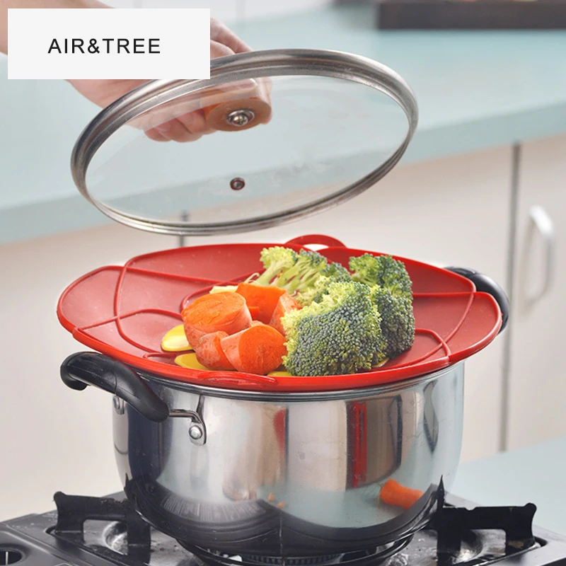 A-kitchen гаджеты цветок силиконовая крышка разлива пробка горшок чаша крышка Анти-перелив кастрюля крышки посуда для посуды