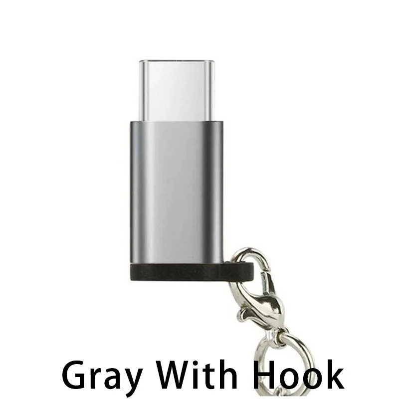 Адаптер для мобильного телефона Micro USB к адаптеру type C Anti-lost брелок разъем для HUAWEI Xiaomi samsung Galaxy переходник - Цвет: 05