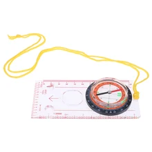 1 шт. Кемпинг походный компас Профессиональный портативный увеличительный компас шкала линейки Лупа для карты заполненный жидкостью компас