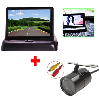 

Auto Parking Assistance 4.3 Inch Car Foldable Rearview Display Monitor with IR Night Vision Car Backup Reverse Rear View Camera