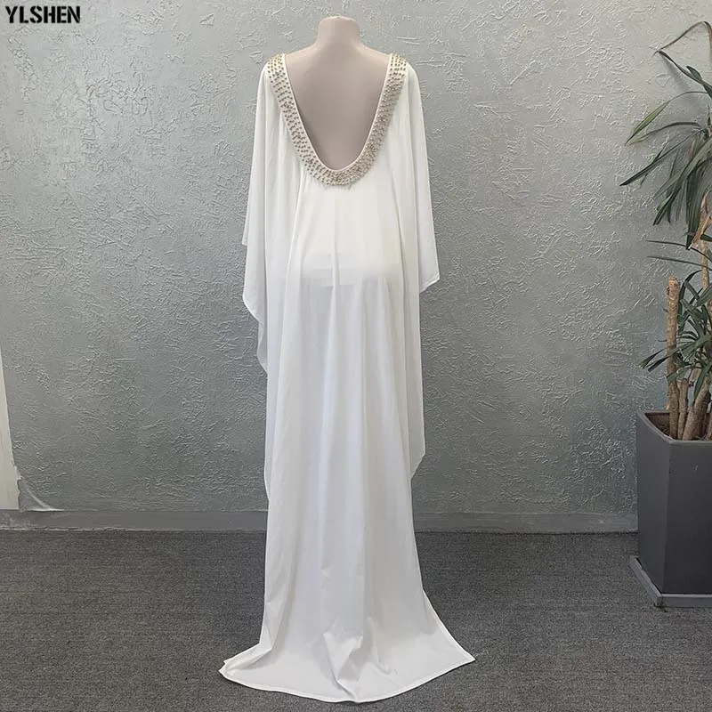 African Dresses for Women Sexy Nail Bead Backless Gown Evening Party Dress African Clothes High Quality Robe Femme Africa Dress 03
