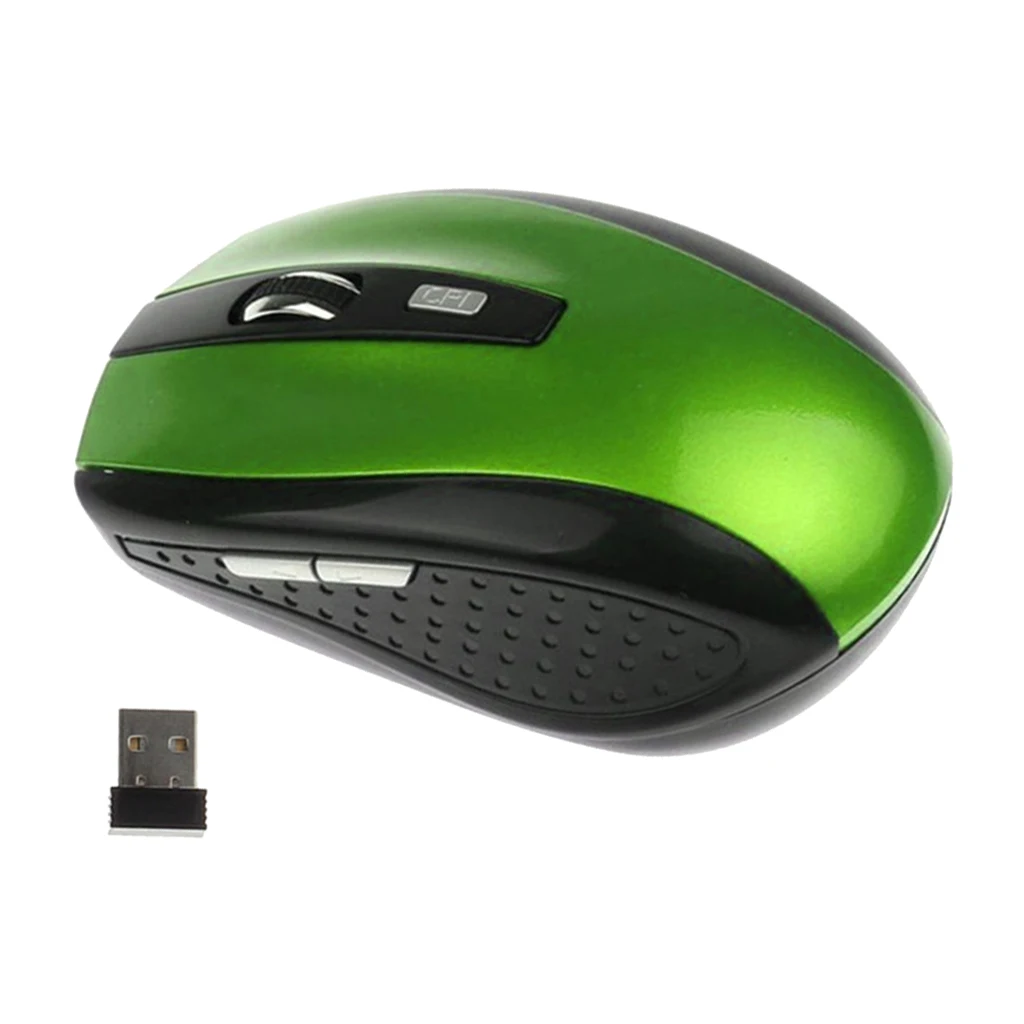 

Portable 4 Adjustable DPI 2.4Ghz Wireless Mouse Wireless Optical Laptop Mouse w/ USB Receiver 6 Buttons Mice For Computer Laptop