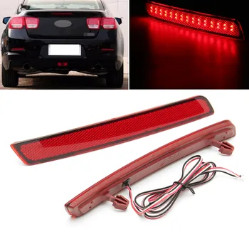 

A Pair Car Rear Tail Bumper LED Lights For Chevrolet Malibu 2012-15 LED Lens Rear Bumper Reflector Brake Stop Light ABS Plastic