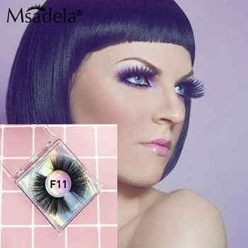 

Soft Mink Hair False Eyelashes Handmade Wispy Fluffy Lashes Reusable Mink Eyelashes Wholesale Natural long 25mm Mink Eyelashes