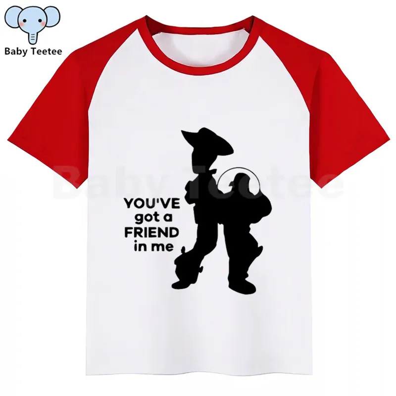 RedA Toy Story/футболка для мальчиков с надписью «You 've Got A Friend In Me» футболки для девочек с принтом животных из мультфильмов детская футболка одежда с короткими рукавами для мальчиков и девочек - Цвет: RedA