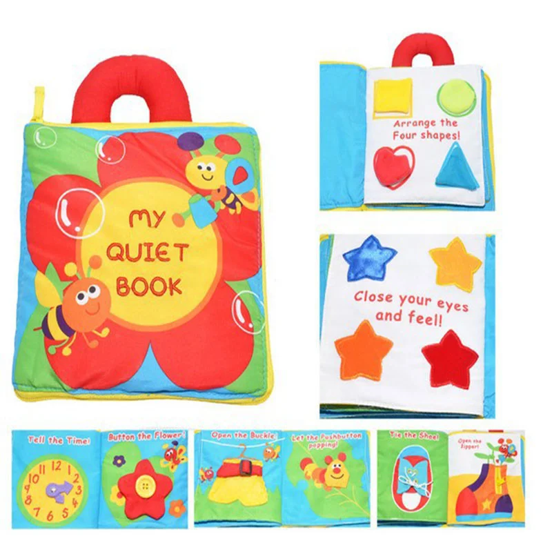 Children's soft cloth books for boys and girls educational toy cart newborn babies of 0-12 months |