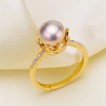 

Pearl Ring Settings, Fashionable Ring Findings, Adjustable Size 925 Silver Ring Jewelry DIY making No Pearl Free Shipping