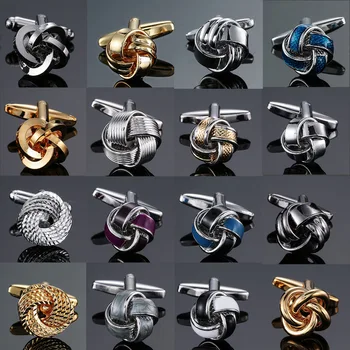 

French Shirt Cufflinks Copper Men's Business Banquet Party Wedding Classic18-color Twist Cuff Link Classic Personality Unisex