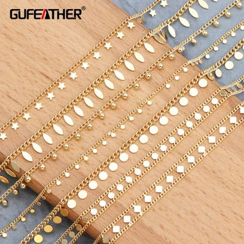 

GUFEATHER C55,18k gold plated chain,0.3 microns,jewelry accessories,chain,hand made,jewelry findings,diy earrings,1m/lot