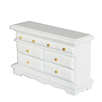 

1/12 3-Layer Bedroom Wooden Drawer Cabinet Miniature Doll House Furniture Accessories Children's Toys
