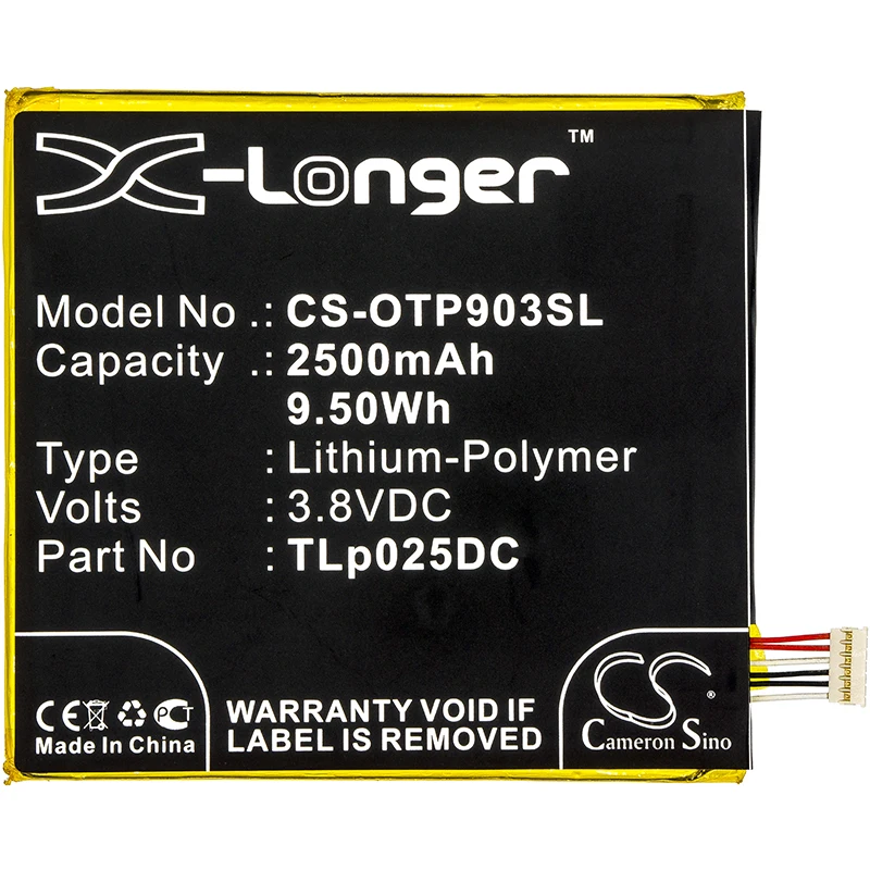 Cameron Sino 2500mAh Battery For Alcatel One Touch Pixi 4 6.0 3G OT-8050D OT-9001A OT-9001X | Электроника