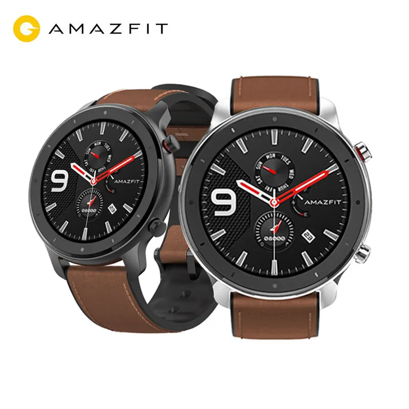 Глобальная версия Amazfit GTR 47 мм Смарт-часы Huami 5ATM водонепроницаемые спортивные Смарт-часы Xiaomi управление музыкой с gps Пульсометром