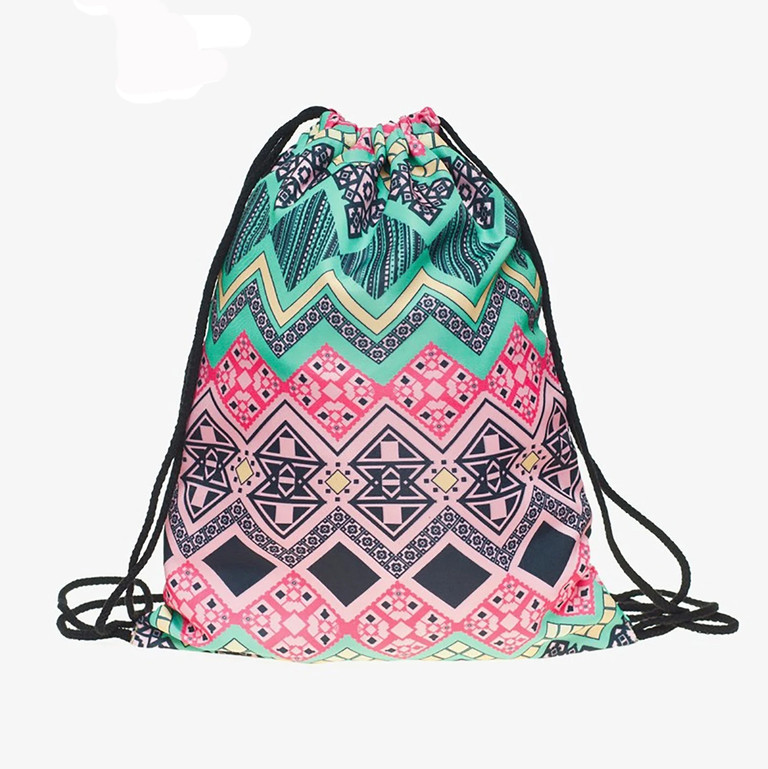 Shoulder bag women 3D digital printing fabric Shopping bag UNISEX bag bundle backpack drawstring men pocket oxford fashion new