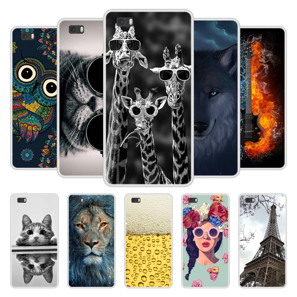 Case for Huawei P8 Lite Soft Silicone TPU Chic Pattern Paint Phone Cover P8Lite P 8 ALE L21 In Stock |
