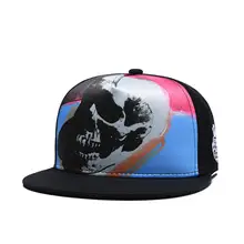 Кепка с принтом черепа, для мальчиков и девочек, крутая Мода, аниме, милая, Беговая, уличная, зомби, хип-хоп, мужская и женская бейсболка