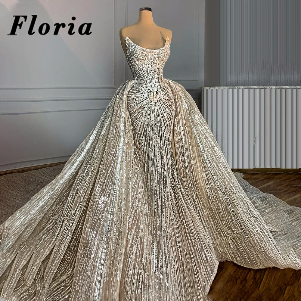 Full Beading Crystal Wedding Dresses 