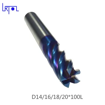 

HRC60 5 flutes diameter 14 16 18 20mm material carbide flat square end mill tungsten solid milling cutter for high-speed machine
