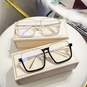 

Anti Blue light Ray Computer Goggles Radiation-resistant Transparent eye glasses Half frames for Unisex Flat mirrorGoggles