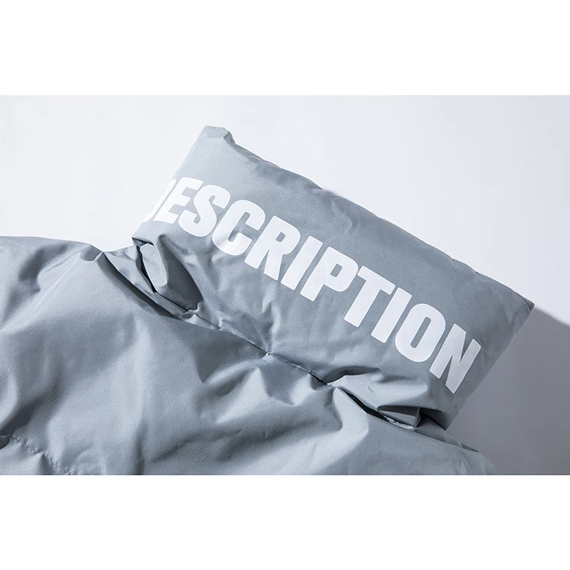 Мужская зимняя куртка Однотонная парка для мужчин с стоячим воротником и