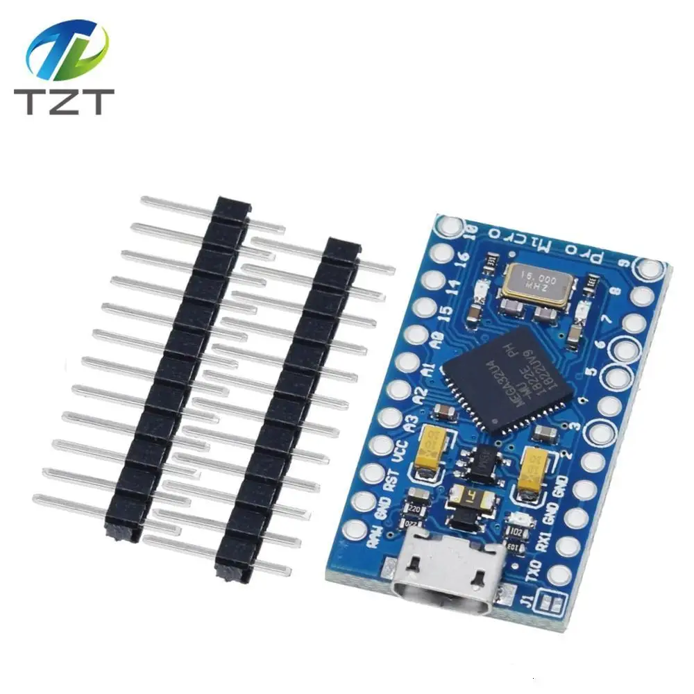Завеса Pro Micro ATmega32U4 5V 16 МГц заменить ATmega328 для Arduino Pro Mini с 2 Row штыревые для Leonardo Mini Usb Интерфейс