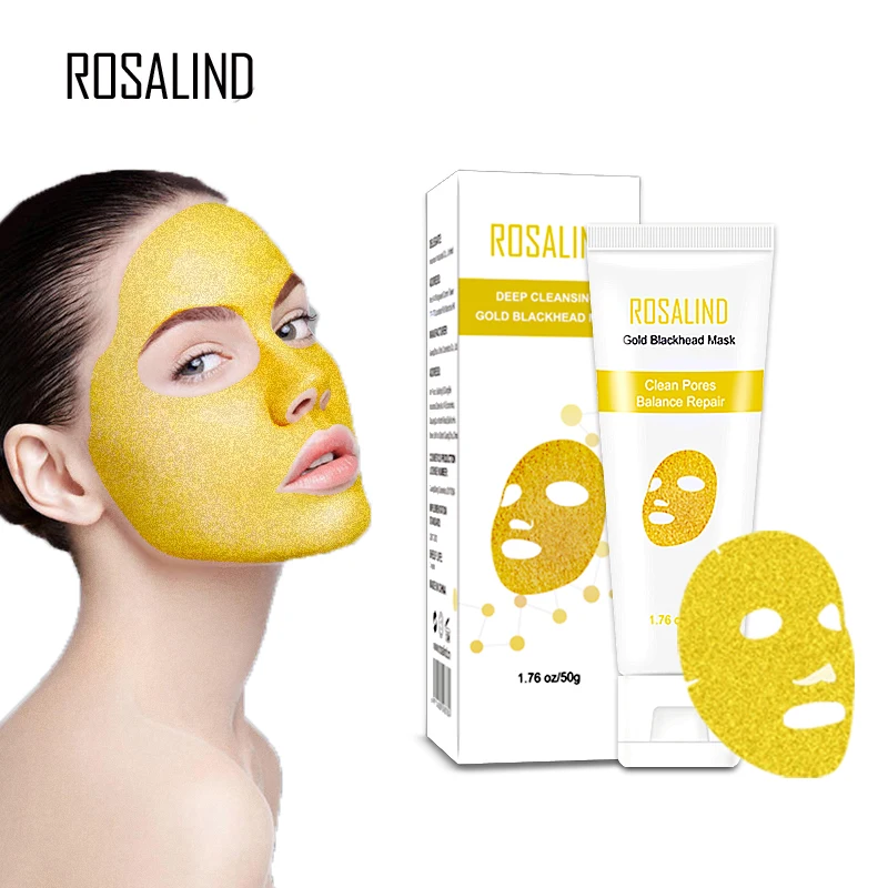 

ROSALIND 24K Gold Collagen Face Peeling Mask Blackhead Remover Anti-Aging Shrink Pore Acne Scar Skin Care Cosmetic Face Masks