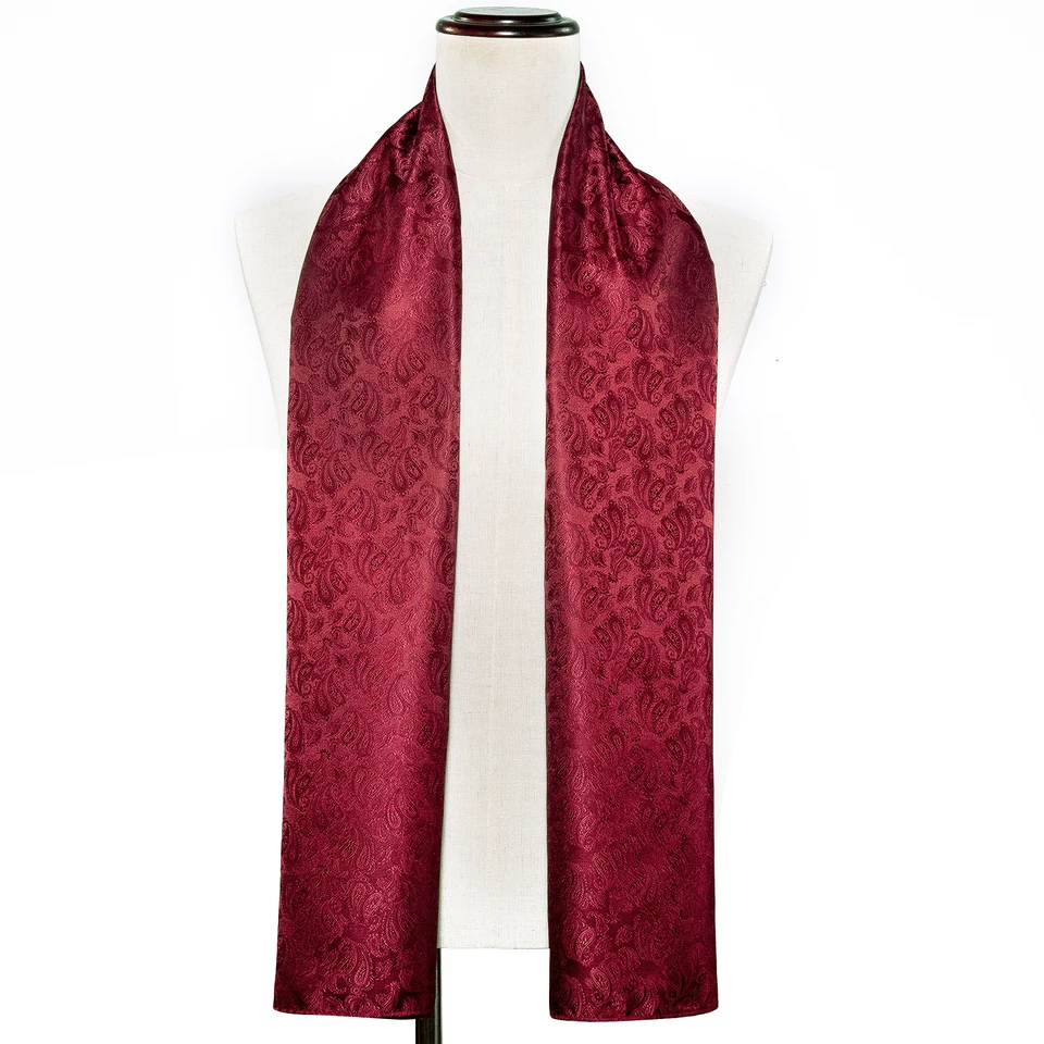 Cody James Men's Red Silk Jacquard Scarf