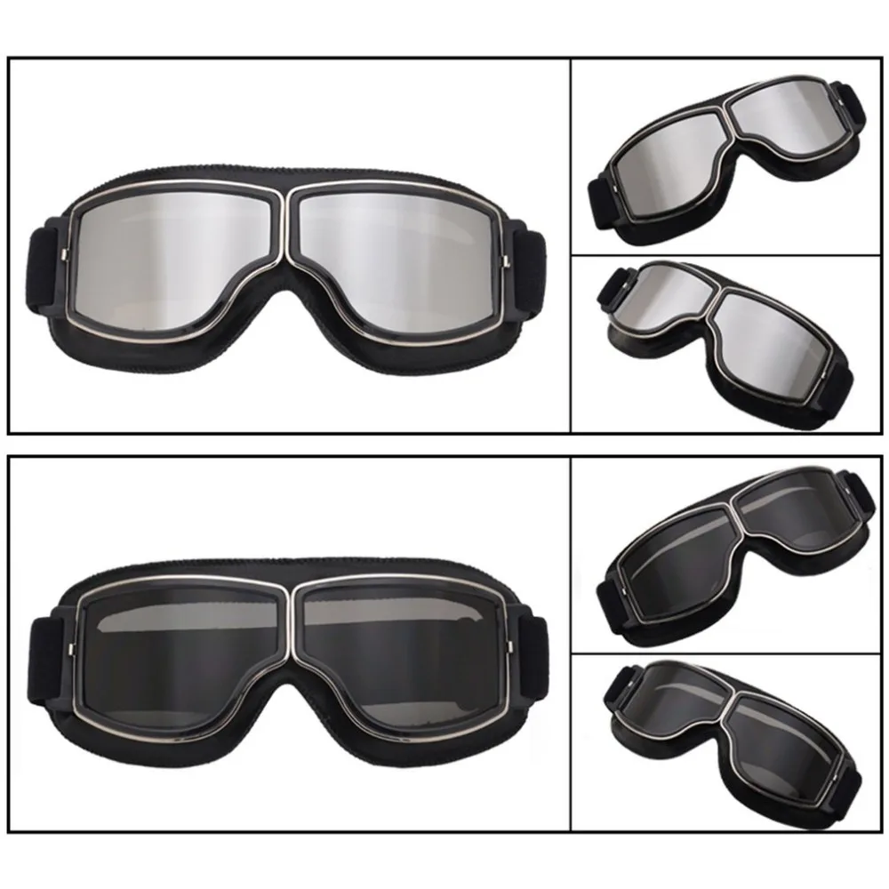 Винтажные мотоциклетные очки Пилот Мотоцикл Скутер байкер очки шлем очки складные для