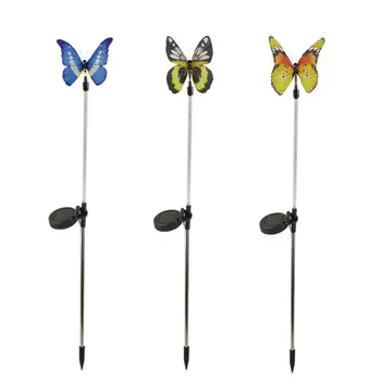 

3pcs set led solar fiber butterfly lamp outdoor garden lawn landscape decorative lamp solar butterfly lamp