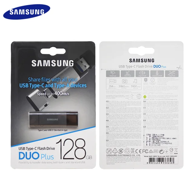 Samsung DUO Plus USB 3.1 Flash Drive 32GB 64GB Type C Memory Stick 128GB 256GB Metal Pendrive For Smartphone Tablet Computer 6