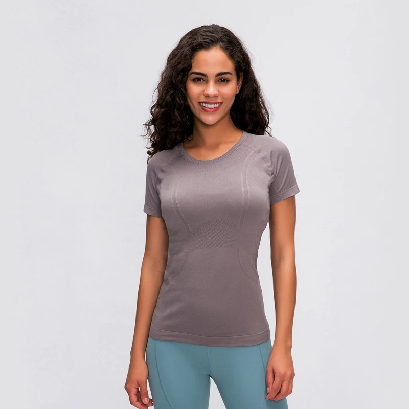 Breathable Womens Yoga Tops Short Sleeve Women Yoga Shirt Sports Shirt  Stretchy Workout Shirts Womens Fitness Tops Seamless Top - Yoga Shirts -  AliExpress